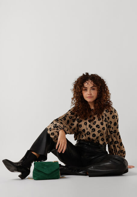 Taupe NEO NOIR  NARA DISTRESSED DOT BLOUSE - large