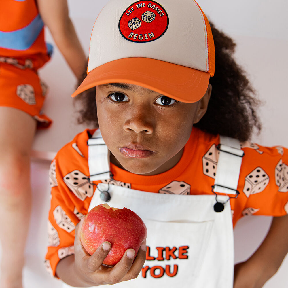 Oranje CARLIJNQ T-shirt DICE - OVERSIZED T-SHIRT - large