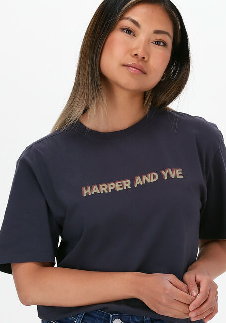 HARPER & YVE T-shirt HARPER-SS Bleu fonc&eacute; - large