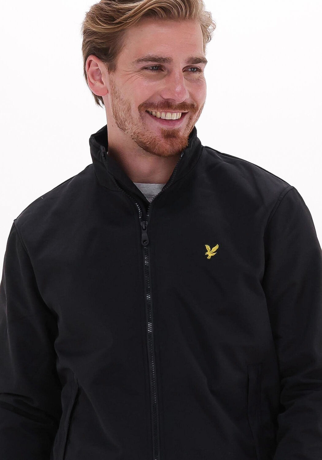 Zwarte LYLE SCOTT Jack FLEECE LINED FUNNEL NECK JACKET Omoda