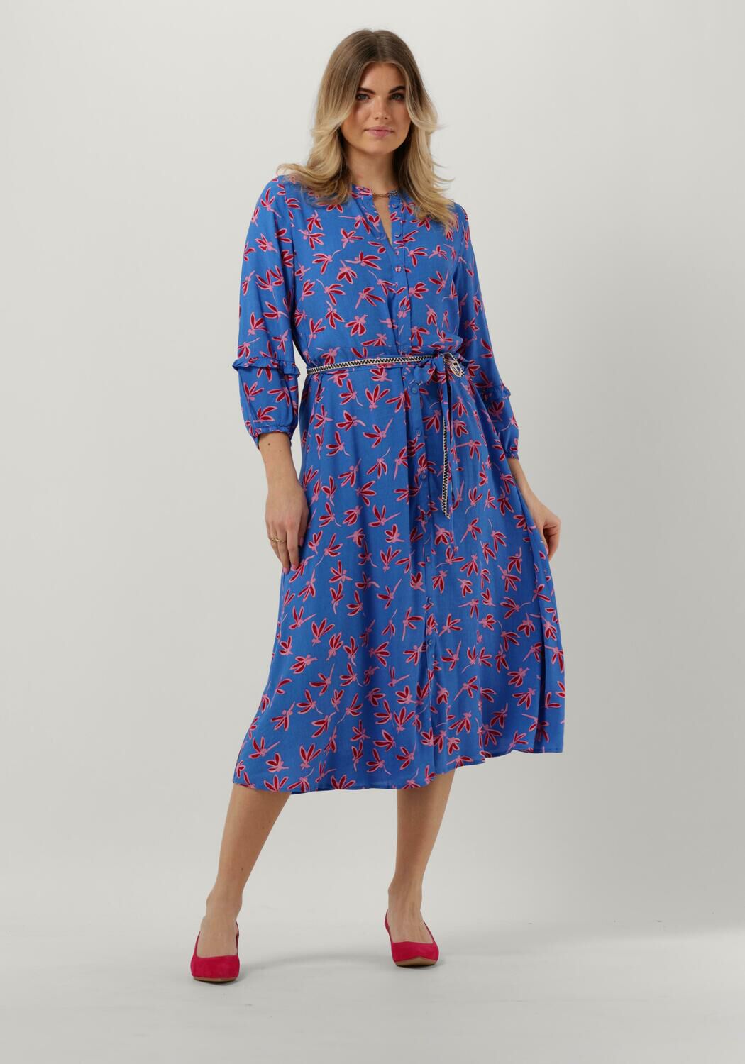 Pom jurk blauw deals