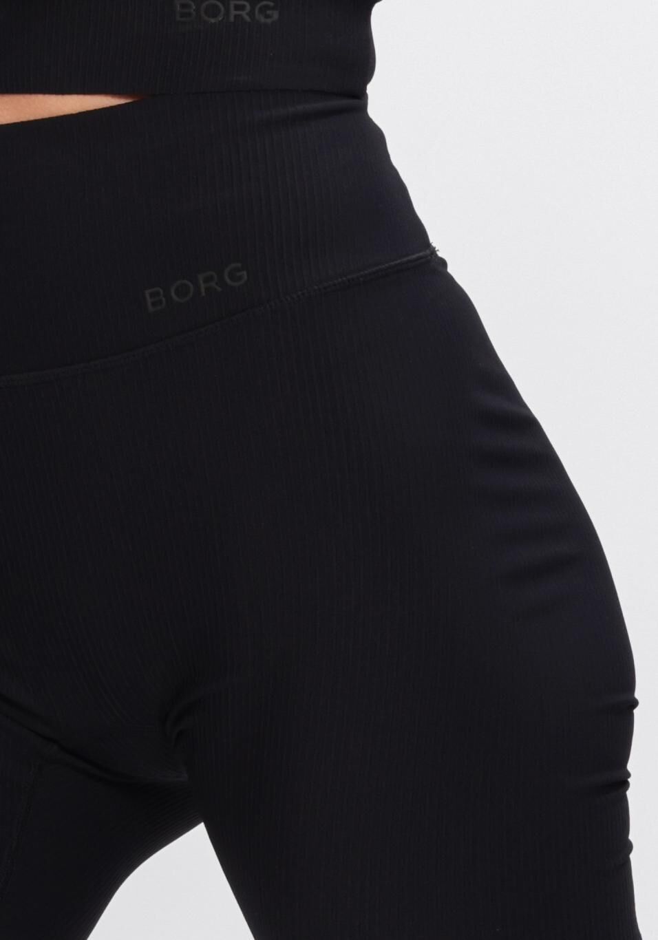 Zwarte BJORN BORG Broeken/jumpsuits STUDIO RIBBED SHORTS - large