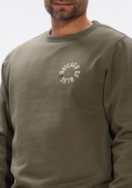 BUTCHER OF BLUE Pull ARMY CIRCLE CREW Olive - large