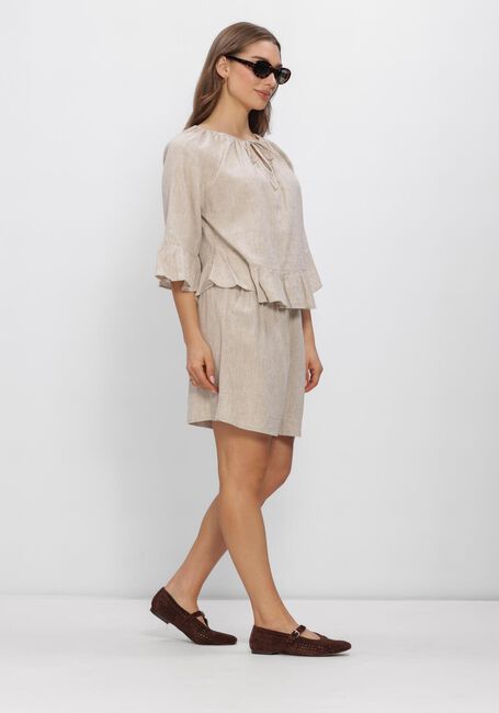 Beige MSCH COPENHAGEN Broeken/jumpsuits MSCHVIANA GINIA HW SHORTS - large