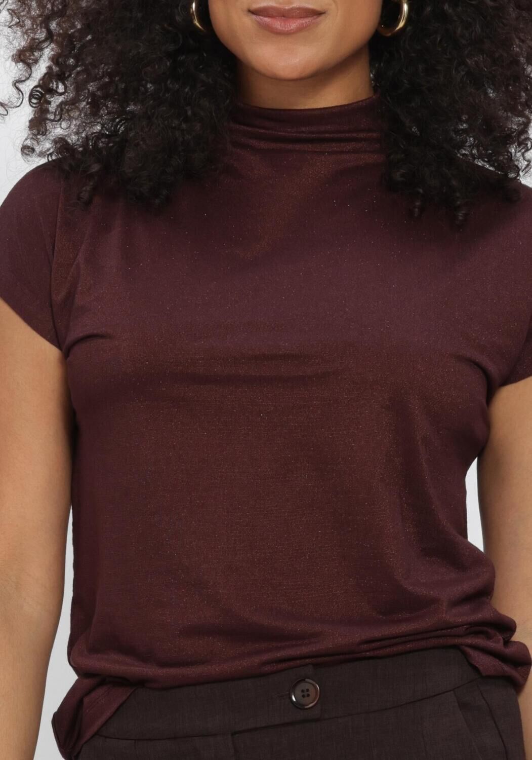 AIMEE THE LABEL MANDYW6 TOP Hauts & T-shirts Bordeaux - large