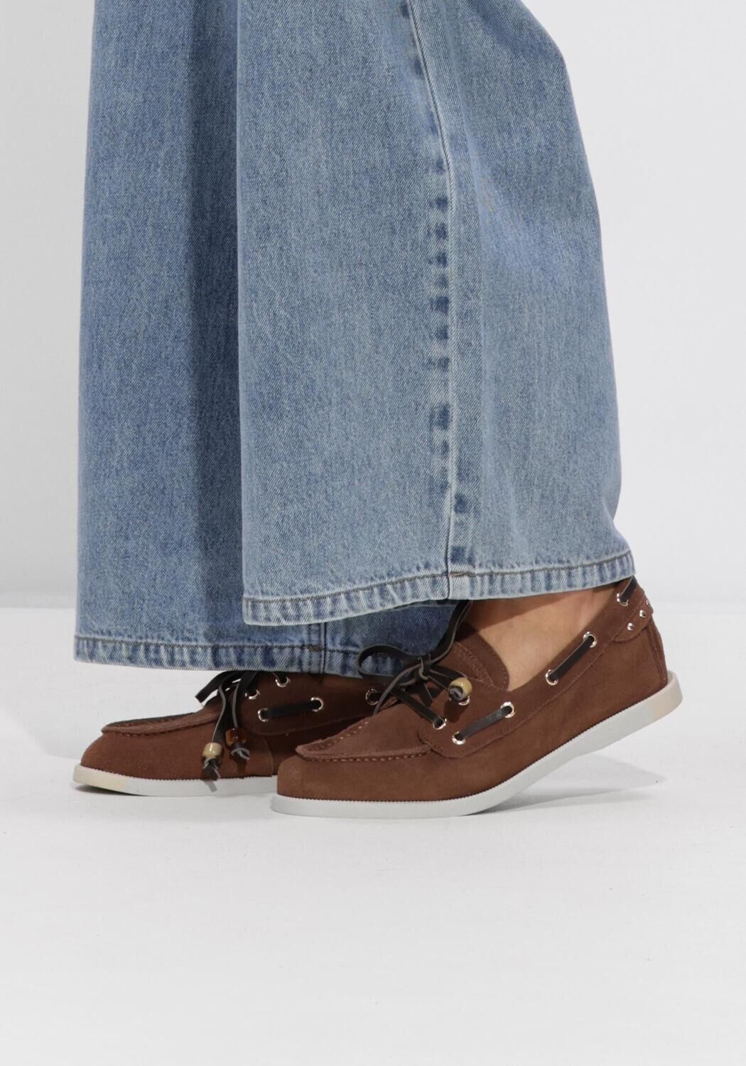 NOTRE-V 4065-01R Chaussures &agrave; enfiler en marron - large