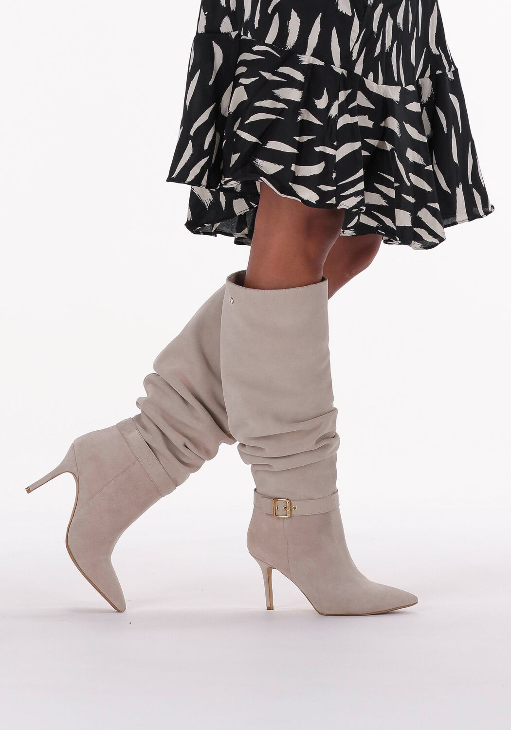 NIKKIE SUEDE HIGH BOOTS Bottes hautes en beige - large