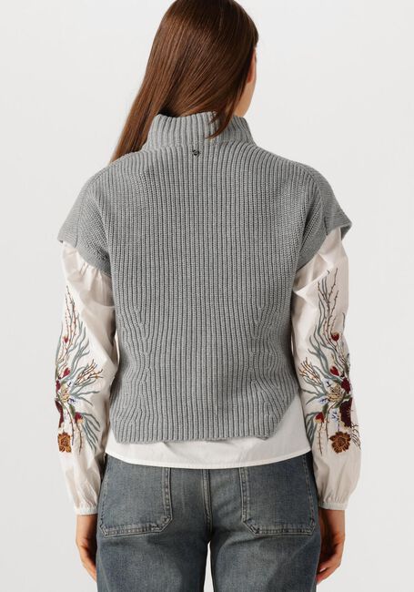 Grijze MOS MOSH Coltrui MMBIOLA BINE KNIT VEST - large
