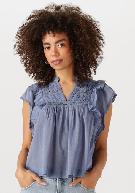 NEO NOIR JAYLA S VOILE TOP Blouses en bleu - large