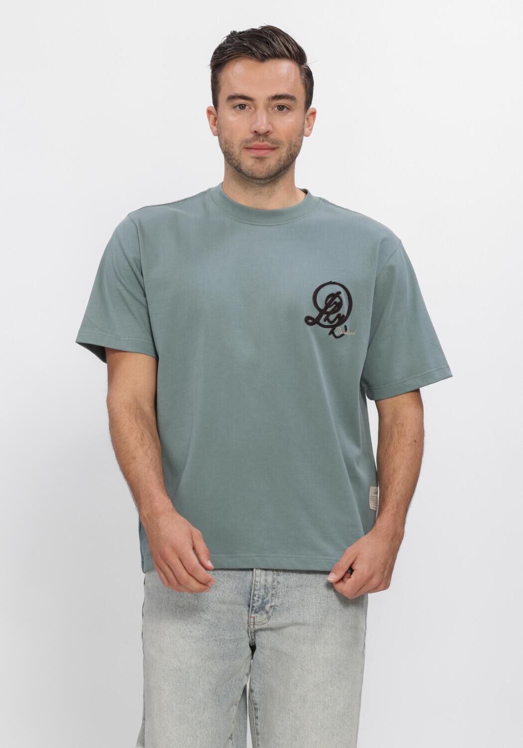 Groene DSTREZZED Polo COLLIN ARTWORK TEE - large