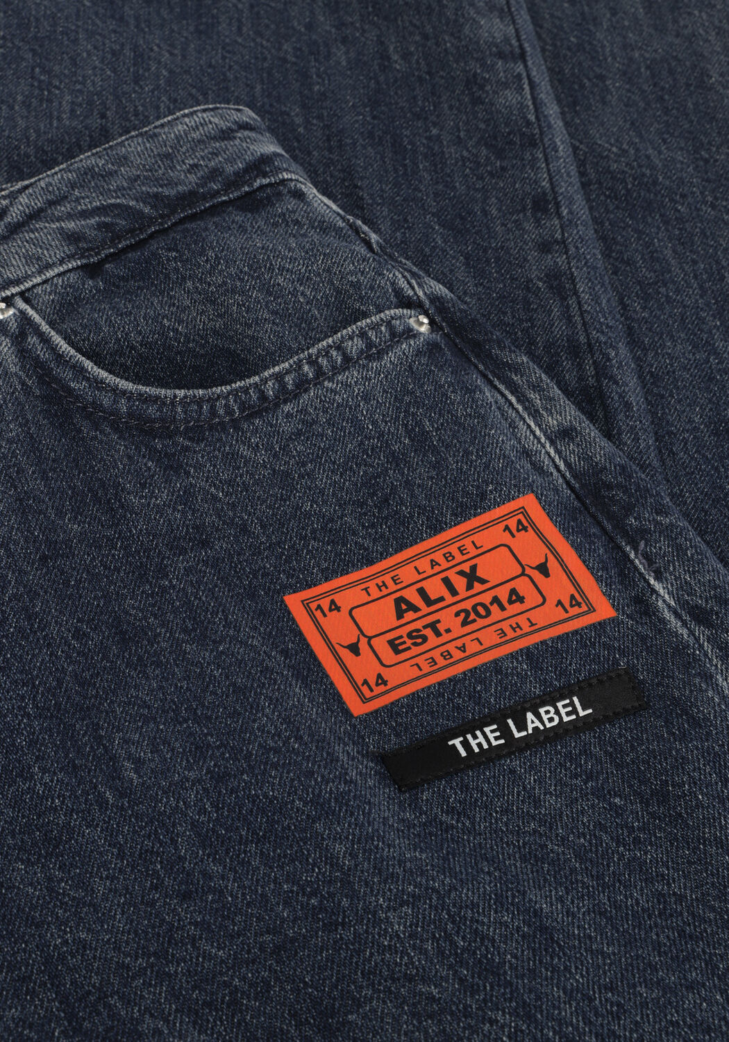 ALIX THE LABEL Wide jeans LADIES WOVEN INDIGO DENIM PANTS Bleu fonc&eacute; - large