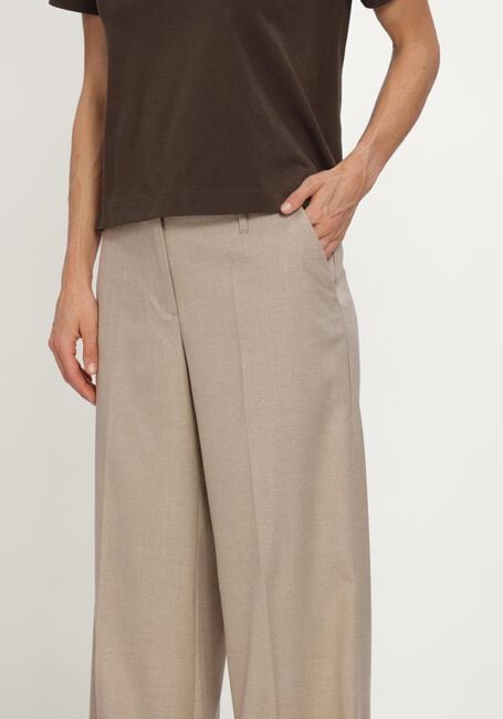 SUMMUM Pantalon large TROUSERS WIDE LEG TWILL en beige - large