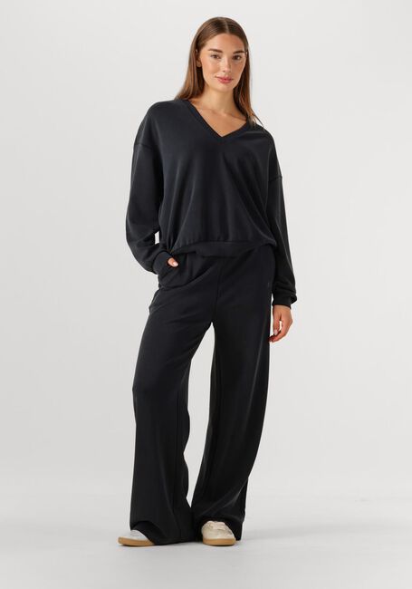 ALIX THE LABEL Pantalon de jogging LADIES KNITTED FLOWY WIDE LEG PANTS en noir - large