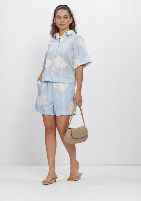 Lichtblauwe Y.A.S. Broeken/jumpsuits YASSKANA HW SHORTS - large