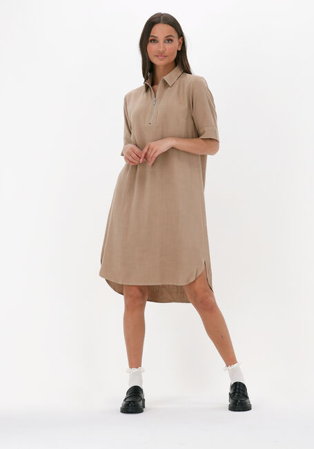Beige SIMPLE Mini jurk WOVEN DRESS UVI STRUC - large