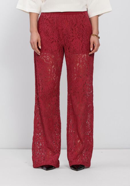 Rode CATWALK JUNKIE Broeken/jumpsuits PULL ON LACE TROUSERS - large