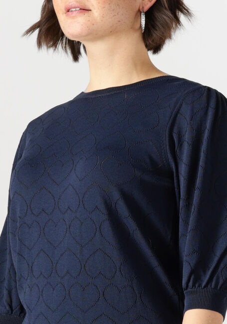 JANSEN AMSTERDAM Haut JUDITH TOP JK 136 SHORT SLEEVE Bleu foncé - large