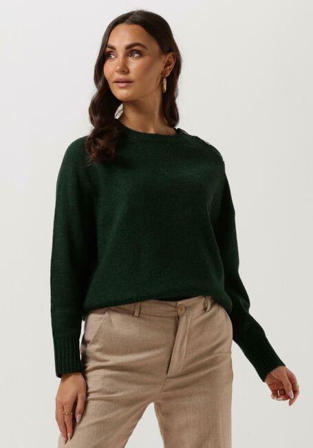 SCOTCH & SODA Pull RELAXED FIT PULLOVER WITH BUTTON DETAIL en vert - large