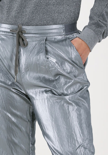 SUMMUM Pantalon TROUSERS COATED FABRIC en argent - large