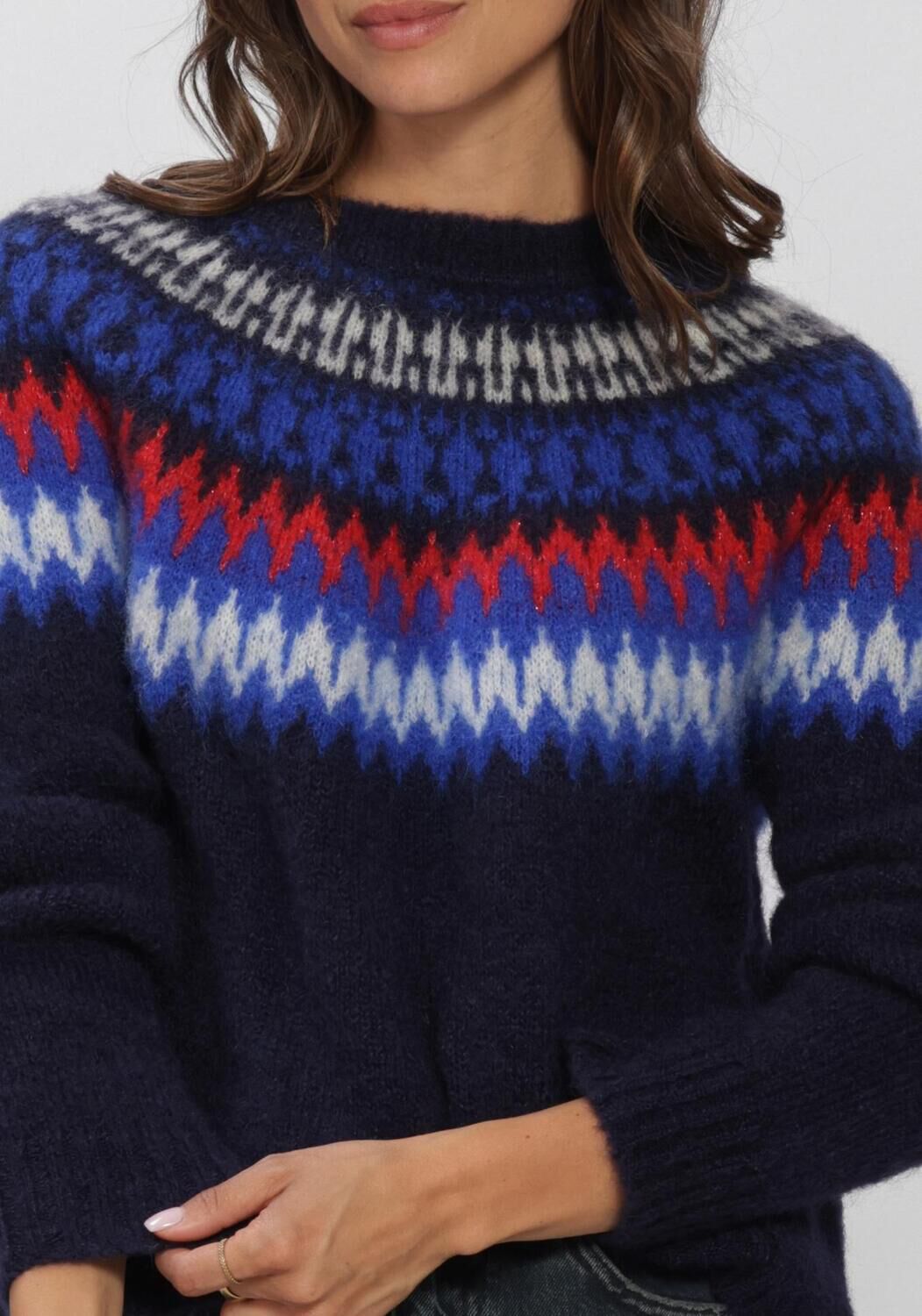 Donkerblauwe BY-BAR Trui JACKIE PULLOVER - large
