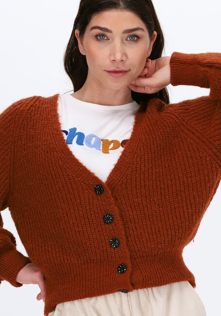 Cognac FABIENNE CHAPOT Vest STARRY CARDIGAN - large
