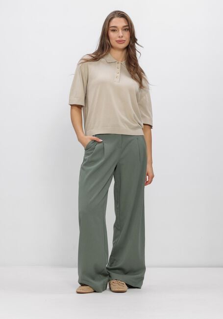 Groene MSCH COPENHAGEN Wijde broek MSCHHENRIKA HW PANTS - large