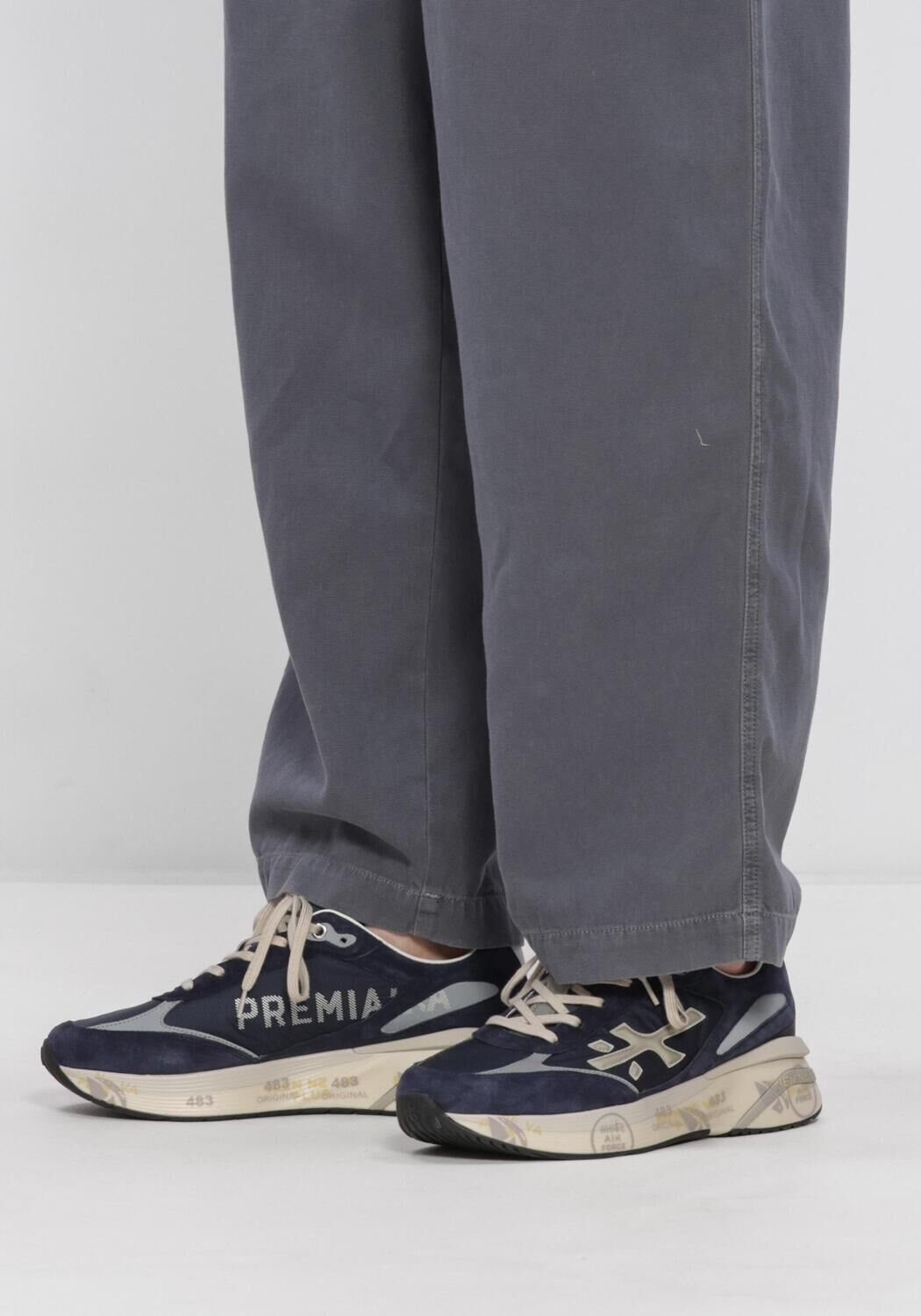 PREMIATA Baskets basses MOERUN en bleu - large