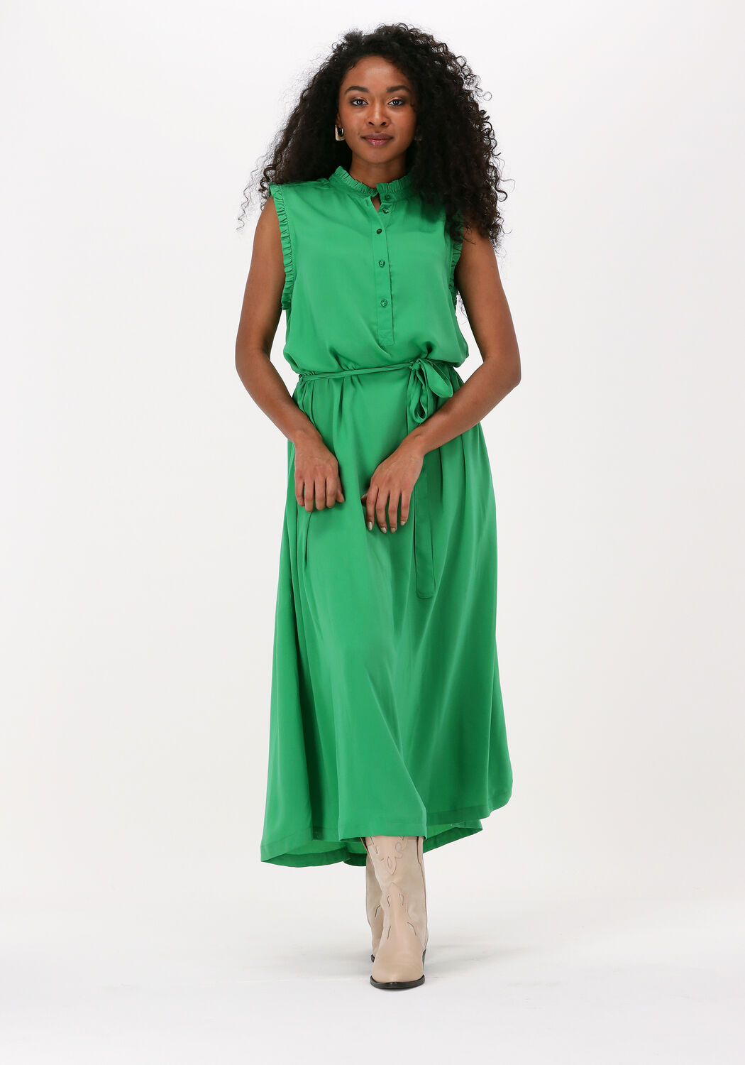 Groene EST SEVEN Maxi jurk EST CHAPELLE DRESS Omoda