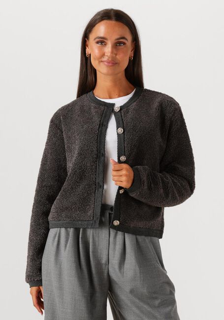 NEO NOIR Pull LIMO FLUFFY KNIT CARDIGAN Gris foncé - large