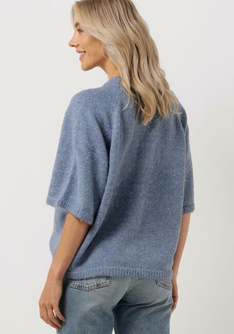 CO'COUTURE Pull MOTO SHORTIE KNIT Bleu clair - large