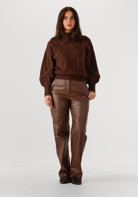 MINUS Haut VERA HIGH NECK en marron - large