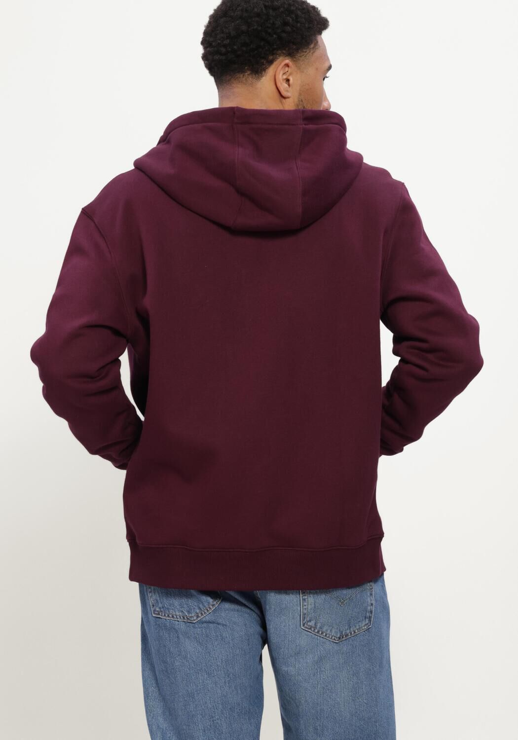 Bordeaux TOMMY JEANS Sweater TJM REG S FLAG ZIP THRU EXT - large