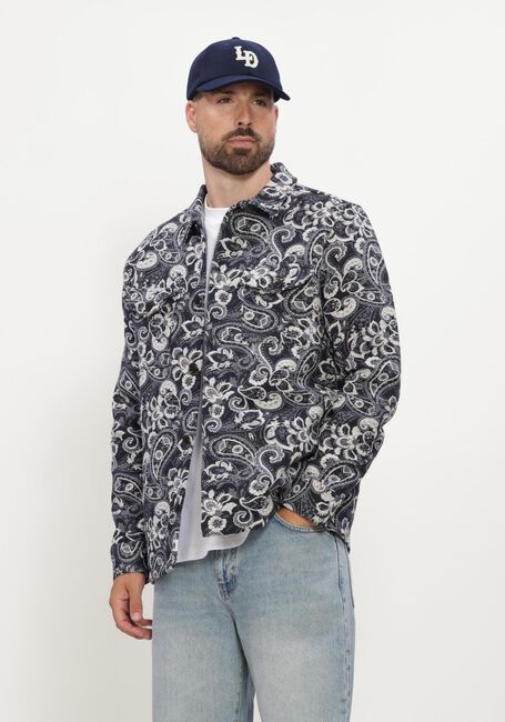 Donkerblauwe ANERKJENDT Overshirt AKOSCAR CASTER2 JACQ OVERSHIRT - large
