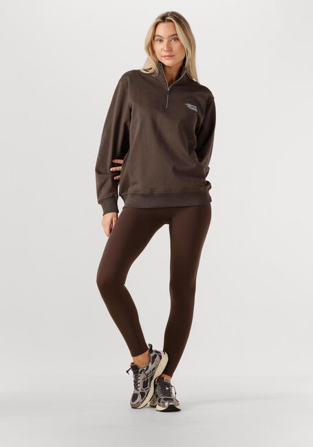MERCER AMSTERDAM Chandail THE MERCER QUARTER ZIP CONTRAST en marron - large