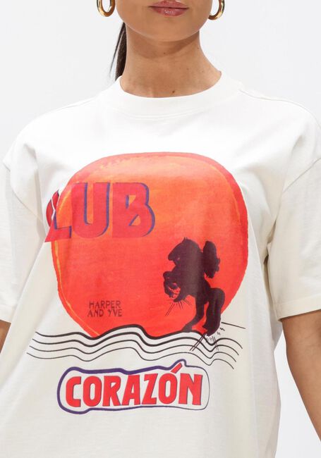 Ecru HARPER & YVE T-shirt CLUBCORAZON-SS - large