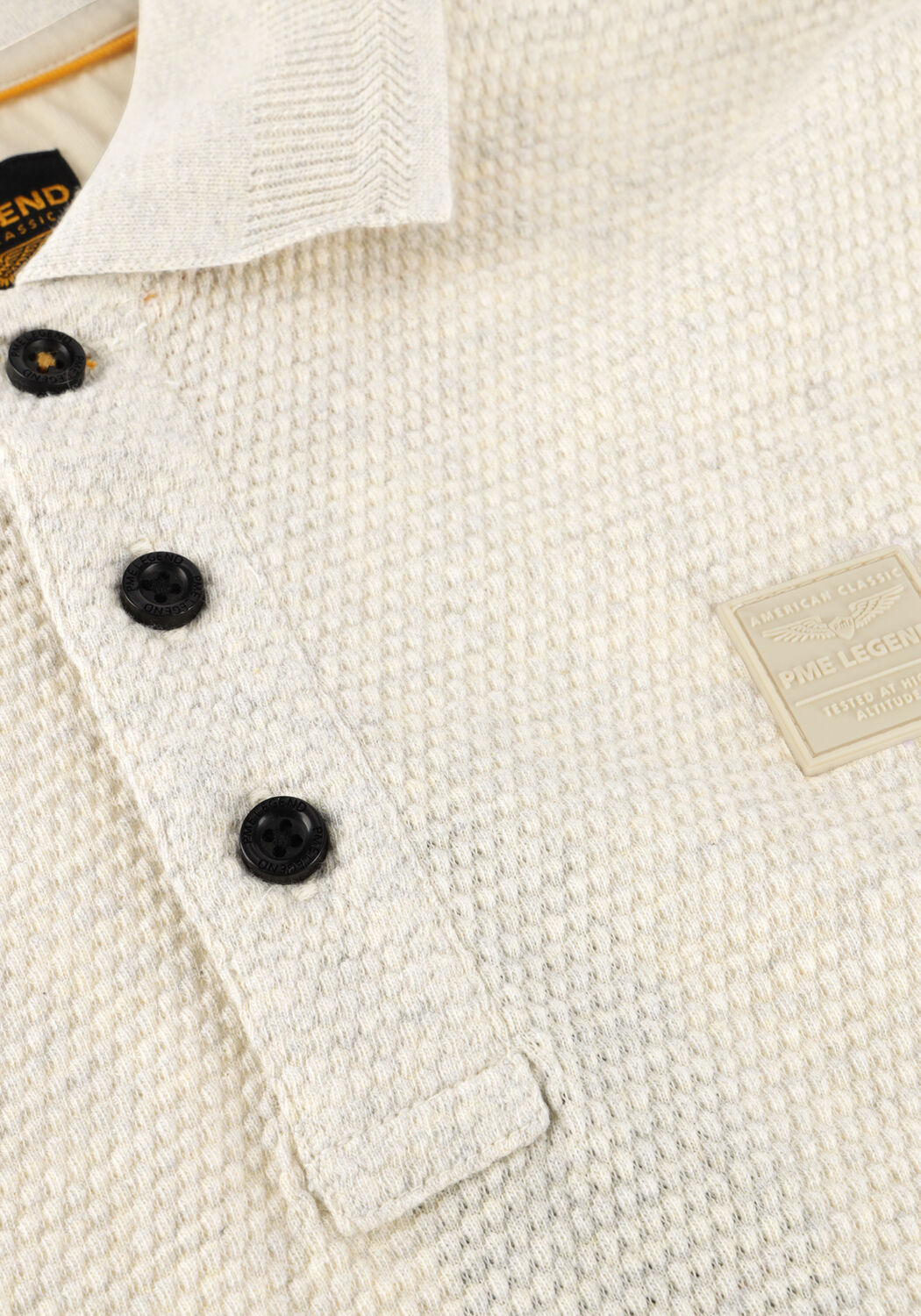 PME LEGEND Polo POPCORN JERSEY en beige - large
