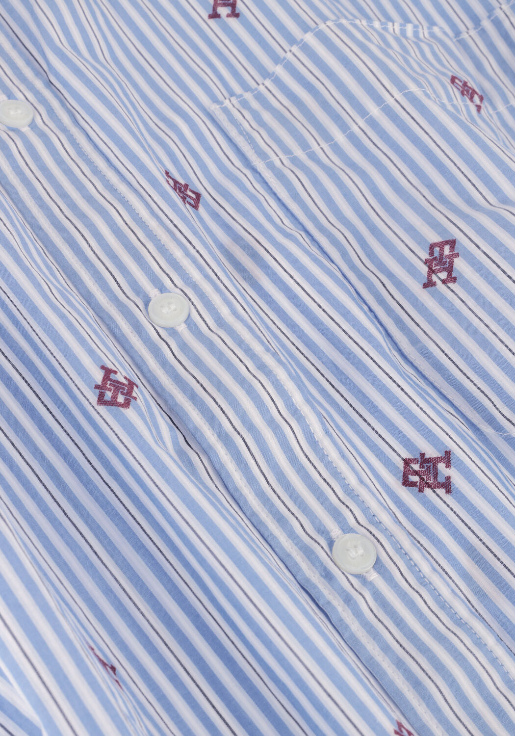 TOMMY HILFIGER CMD STRIPE NEW OVERSIZD CO SHIRT Blouses Bleu clair - large