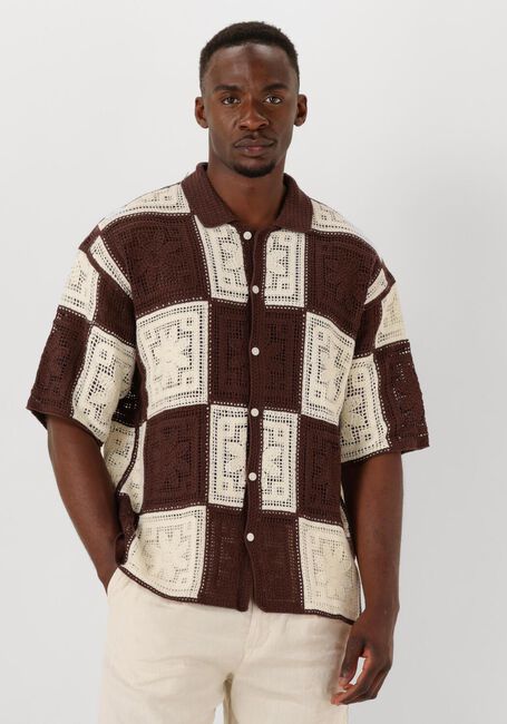 WOODBIRD Chemise décontracté WBBANKS CROCHET KNIT en marron - large