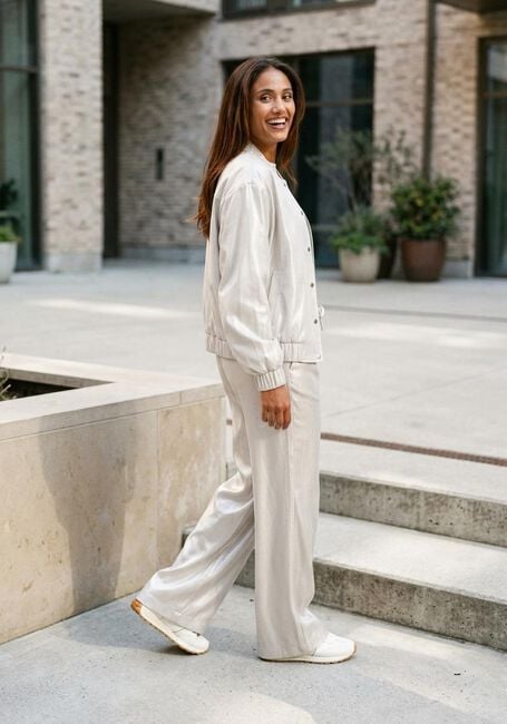 AIMEE THE LABEL Pantalon large FAITH TROUSER en argent - large