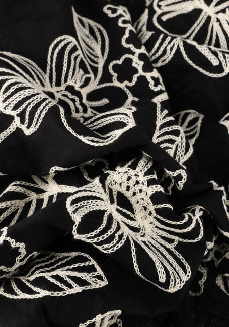 Zwarte JANSEN AMSTERDAM  WGE722 EMBROIDERED BLOUSE 3/4 PUFFED SLEEVE Zwarte JANSEN AMSTERDAM  WGE722 EMBROIDERED BLOUSE 3/4 PUFFED SLEEVE - large