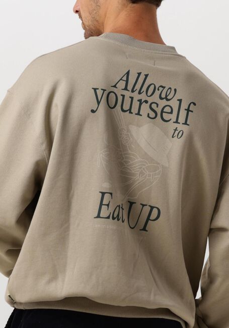 WOODBIRD Chandail WBCOPE EAT CREW en beige - large