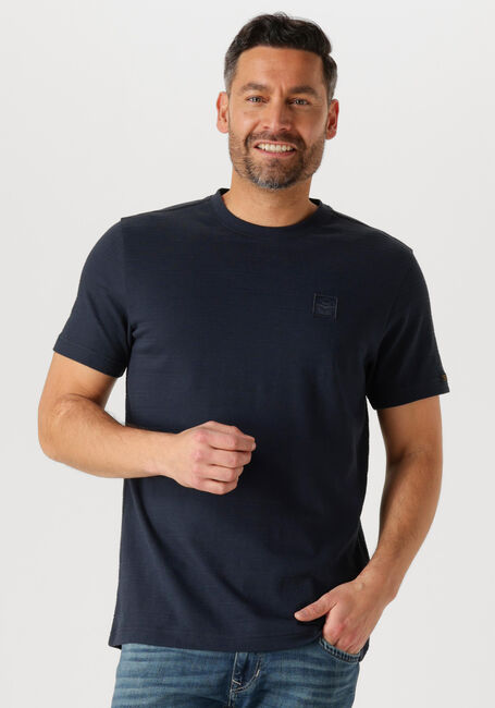 Blauwe PME LEGEND T-shirt SHORT SLEEVE R-NECK JACQUARD STRIPES - large