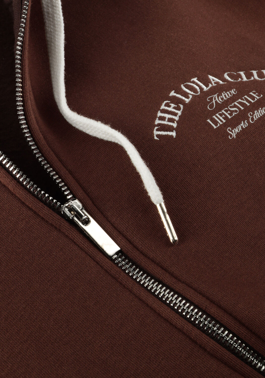 Bruine THE LOLA CLUB Sweater MAYA ZIP THROUGH HOODIE - large