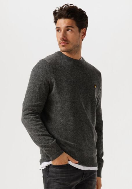 LYLE & SCOTT Pull LAMBSWOOL BLEND CREW NECK JUMPER Gris foncé - large