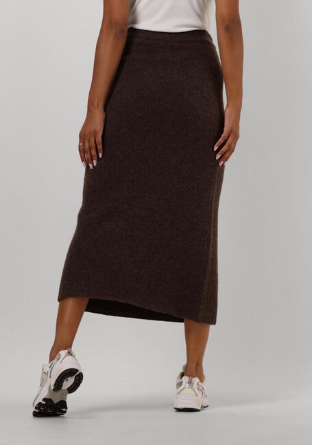 NEO NOIR Jupe midi ASHANTI KNIT SKIRT en marron - large