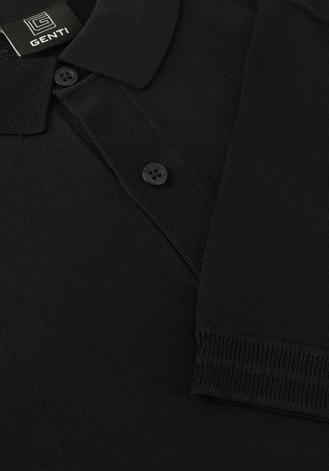 GENTI Polo POLO 2 BUTTON SS 1260 en noir - large