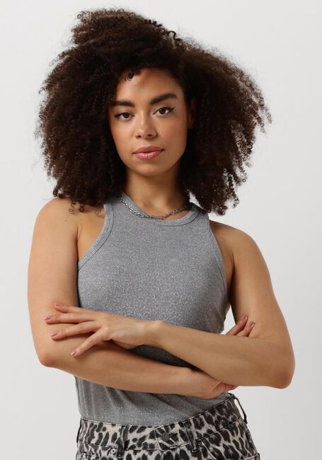 CO'COUTURE Haut SAHARA GLITTER TANK TOP en argent - large