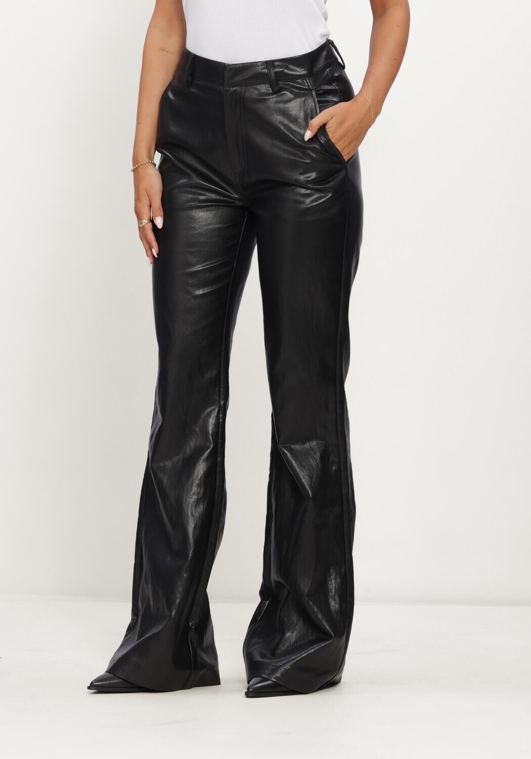 Zwarte CO'COUTURE Broeken/jumpsuits GITTCC FLARE PANT - large