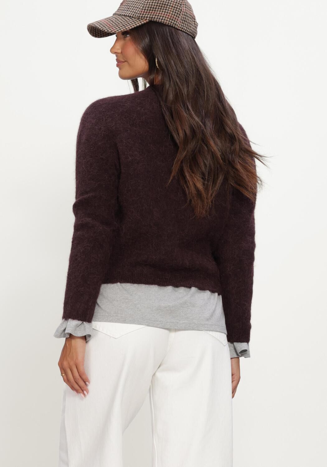 BOII STUDIOS Pull TILDE Bordeaux - large