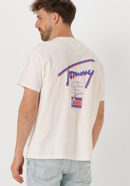 Witte TOMMY JEANS T-shirt TJM RLX FADED GRAPHIC TEE EXT - large